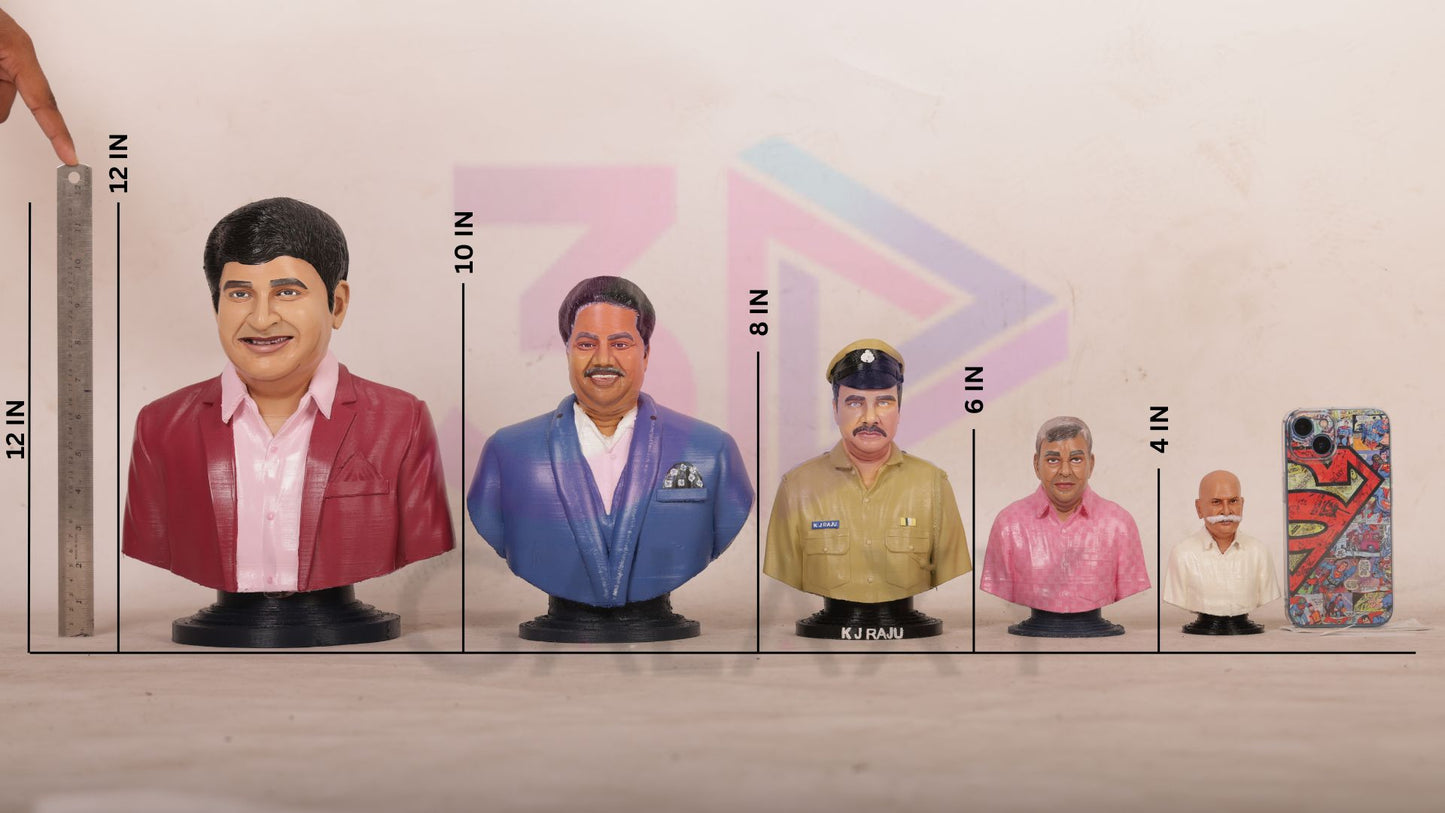 3d Miniature Couple Half Bust - Best Gift For Couple.