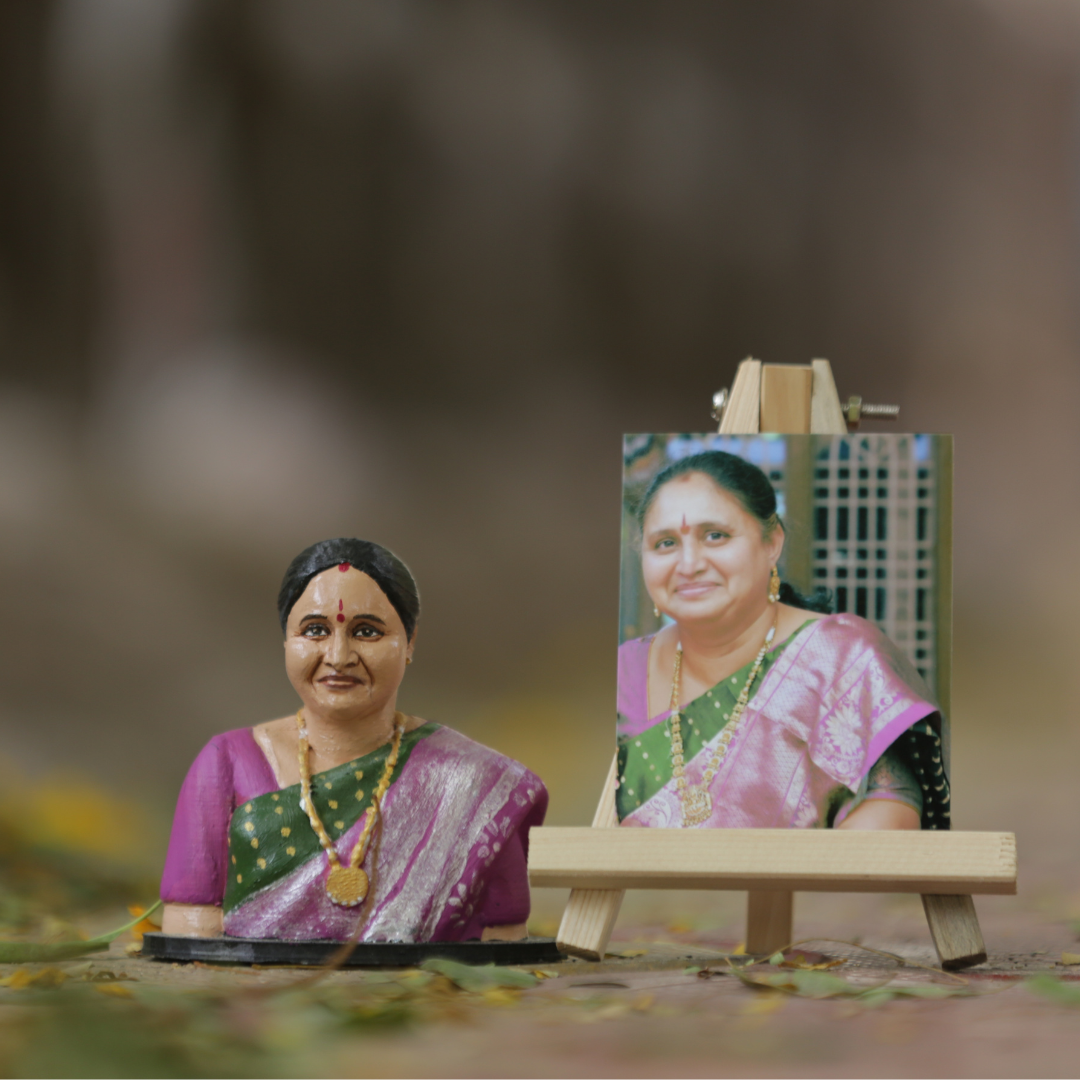 3d Miniature - Personalized Single Half Bust