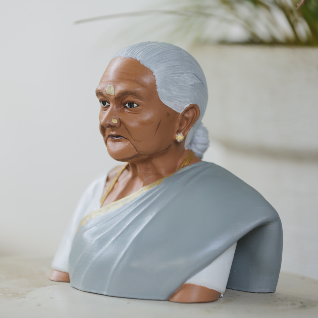 3d Miniature Single Half Bust - Best Gift For Grand Maa