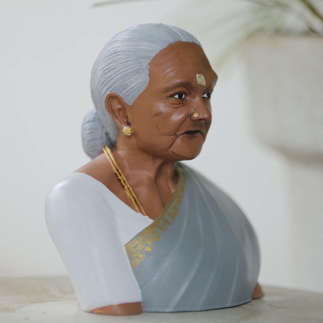 3d Miniature Single Half Bust - Best Gift For Grand Maa