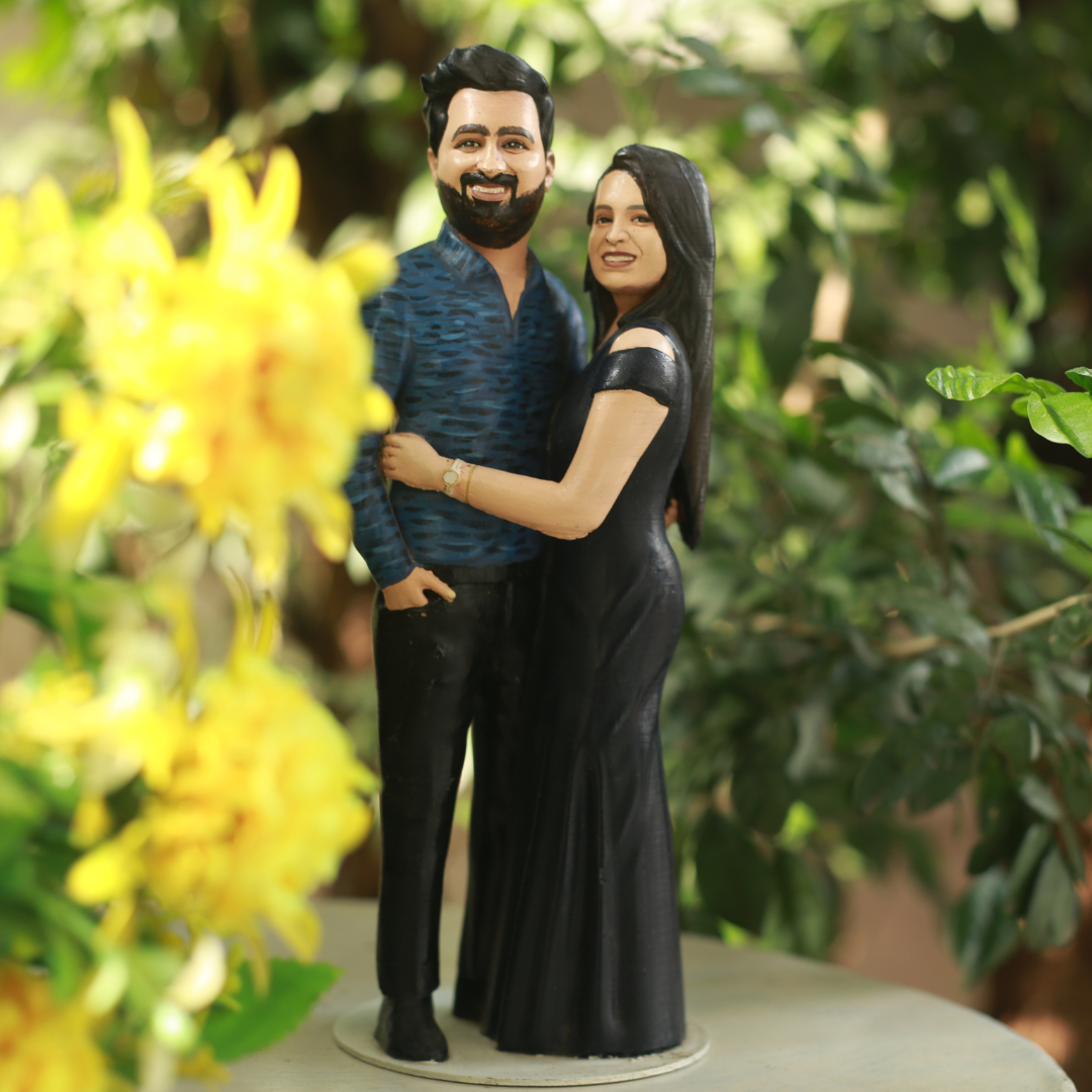 Best aniversary gift for husband - Personalised Couple Full body 3D Miniature