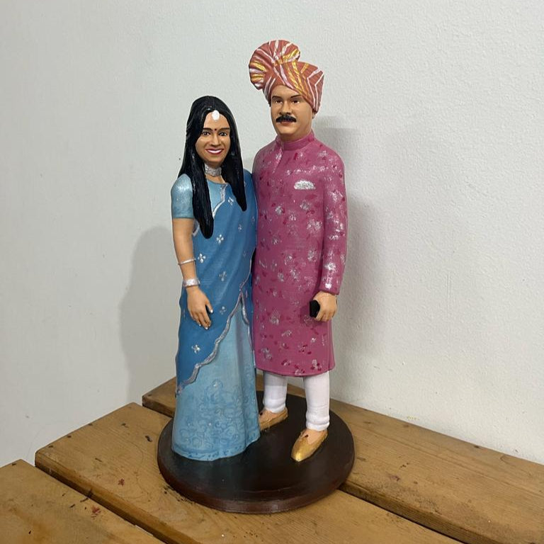 Personalised Couple Full body 3D Miniature - Best Anniversary Gift For Husband