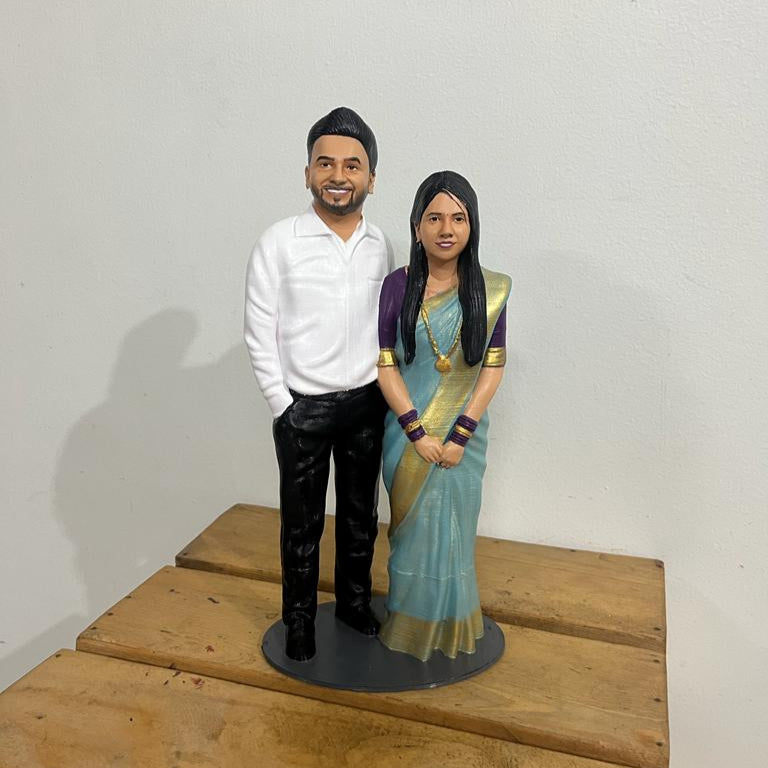 Personalised Couple Full body 3D Miniature - Best Anniversary Gift For Husband