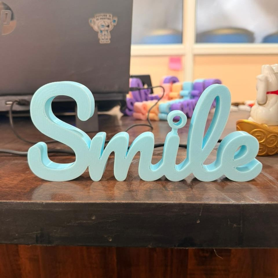 Smile Inspirational Decorative Tabletop Word Sign