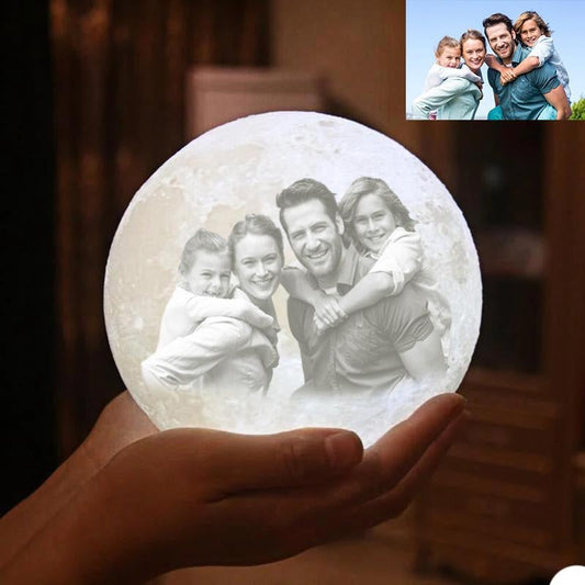 Best Anniversary Gifts For Couples - Personalized Single Color Light 3D Moon