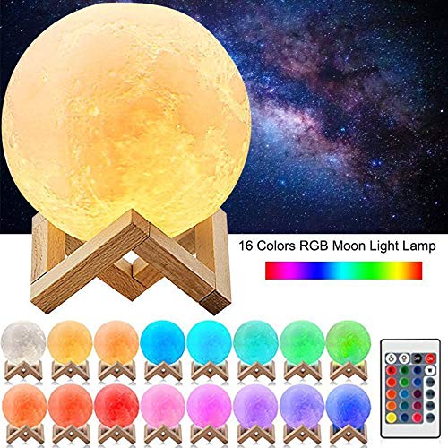 Best Gift For Couples - Personalized Multi Color 3D Moon (16 color light)