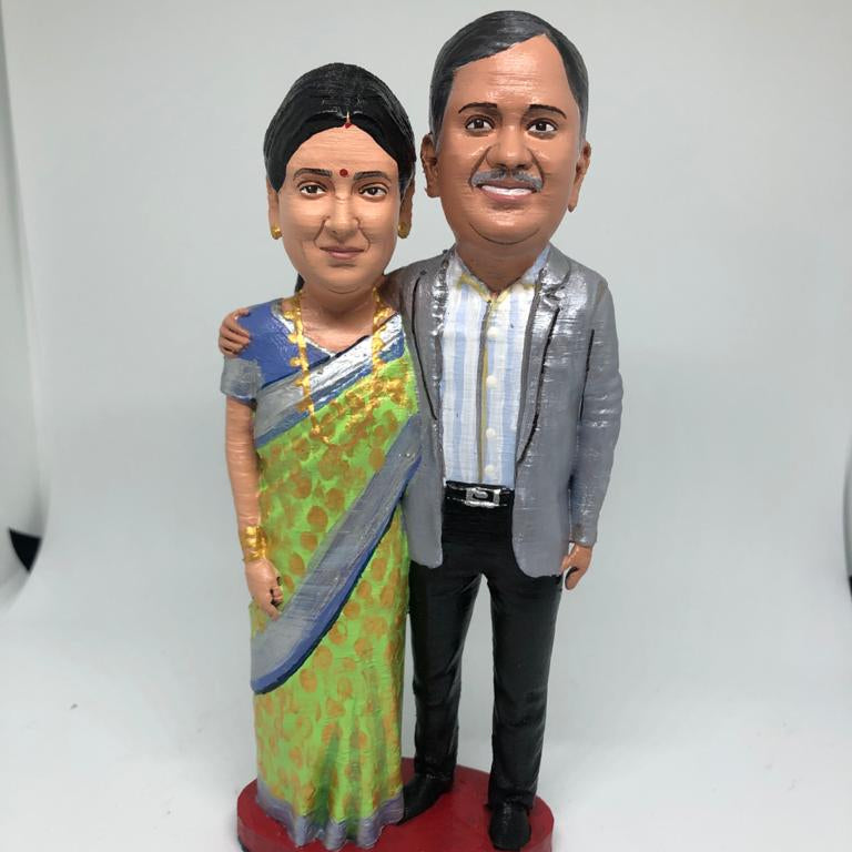 Personalised Couple Full body 3D Miniature - Best Anniversary Gift For Husband