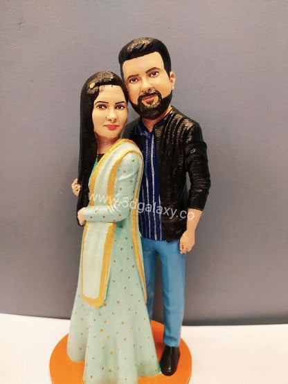 Best aniversary gift for husband - Personalised Couple Full body 3D Miniature