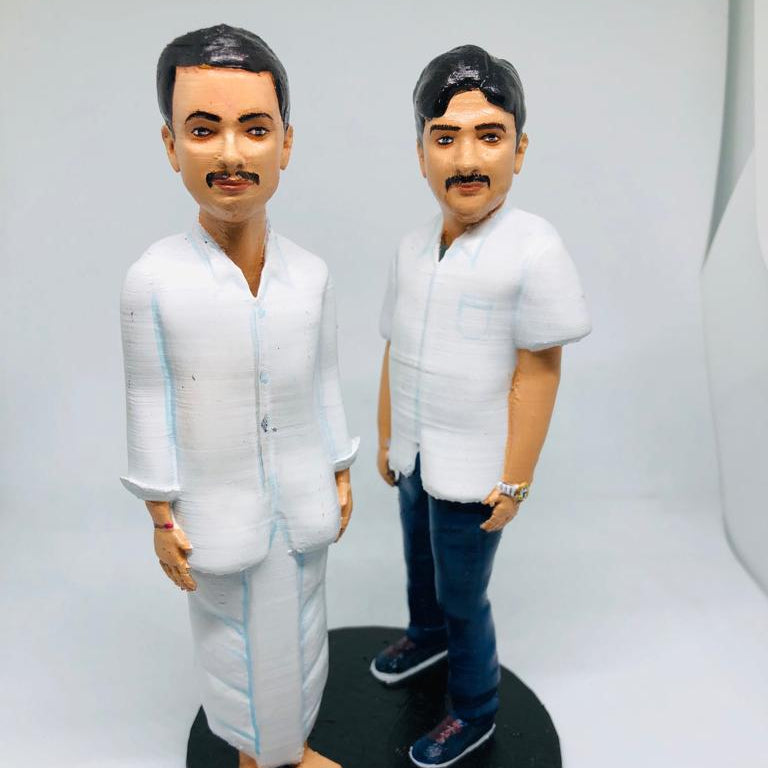 Personalised Couple Full body 3D Miniature - Best Anniversary Gift For Husband