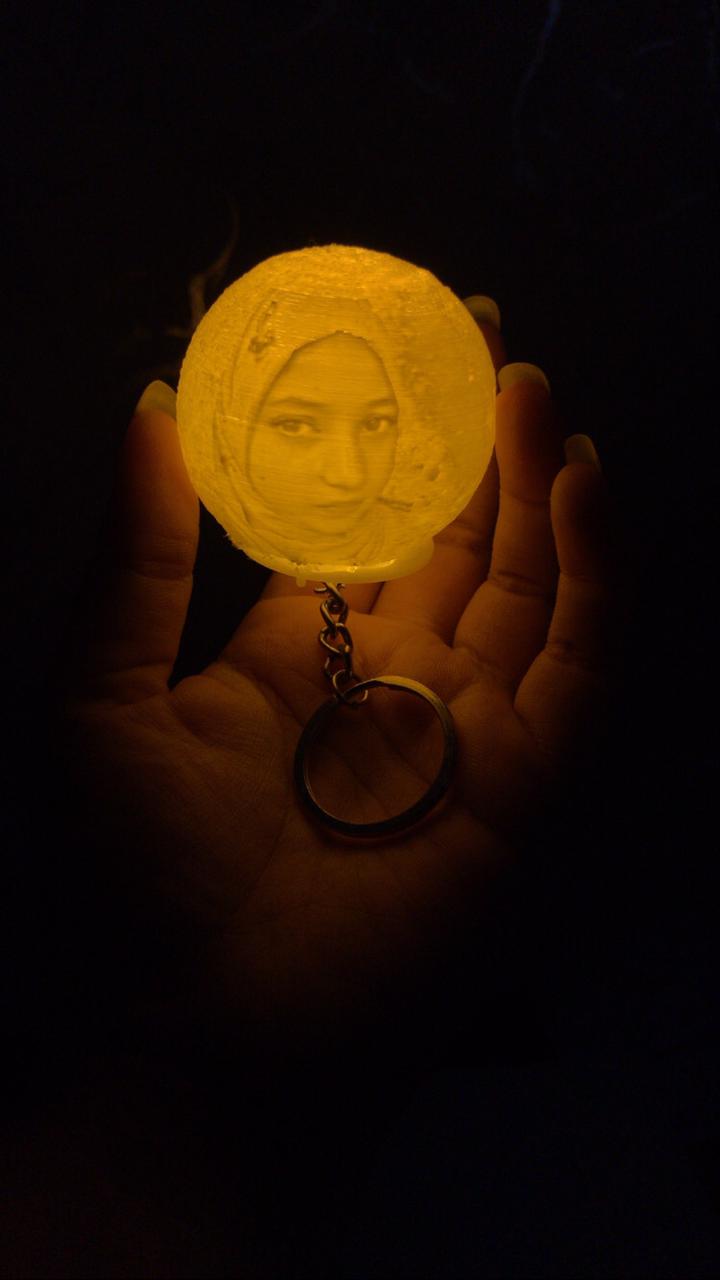 Gifts For Girlfriend - Personalized Mini 3D Moon Key-chain