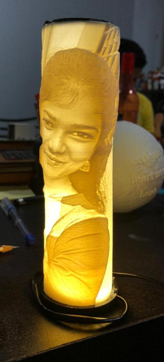 Lithophane Night Lamp - 3D Galaxy