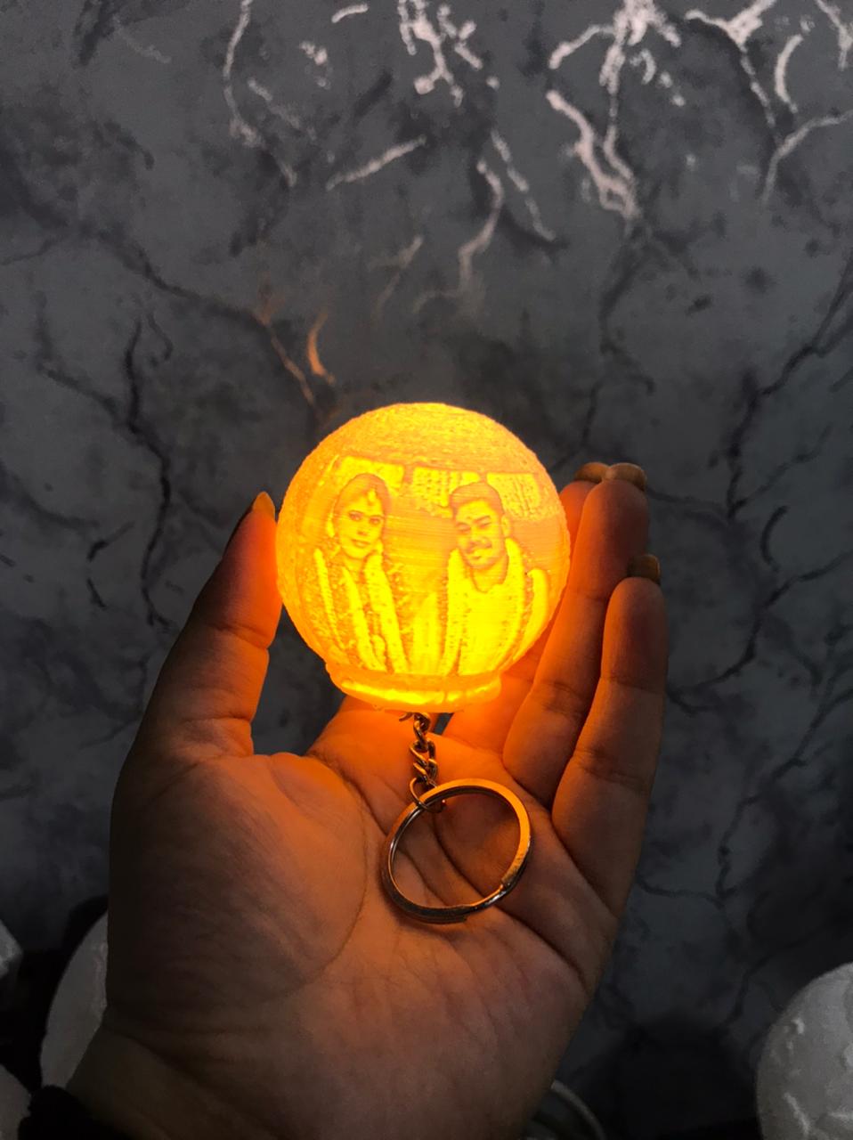 Gifts For Girlfriend - Personalized Mini 3D Moon Key-chain