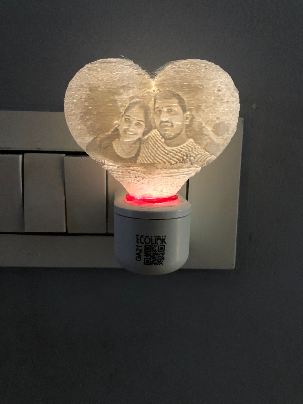 Personalized Heart Socket Night Lamp