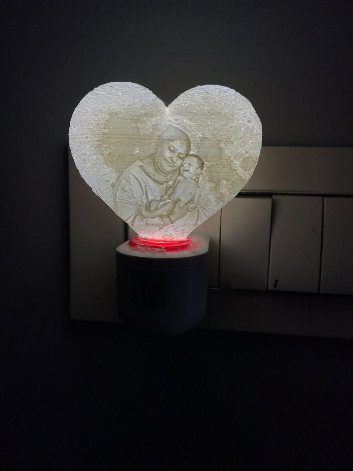 Personalized Heart Socket Night Lamp