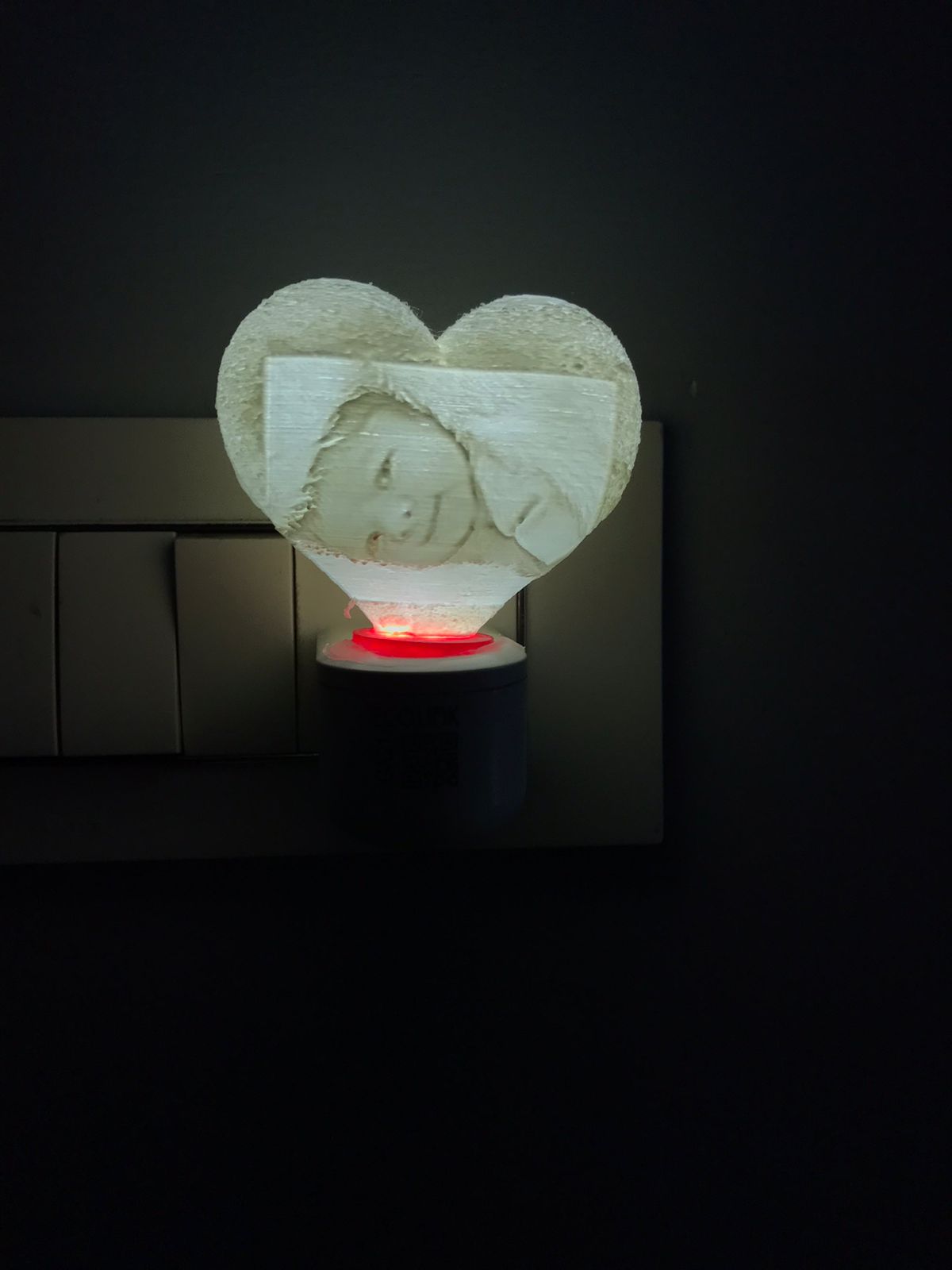 Personalized Heart Socket Night Lamp