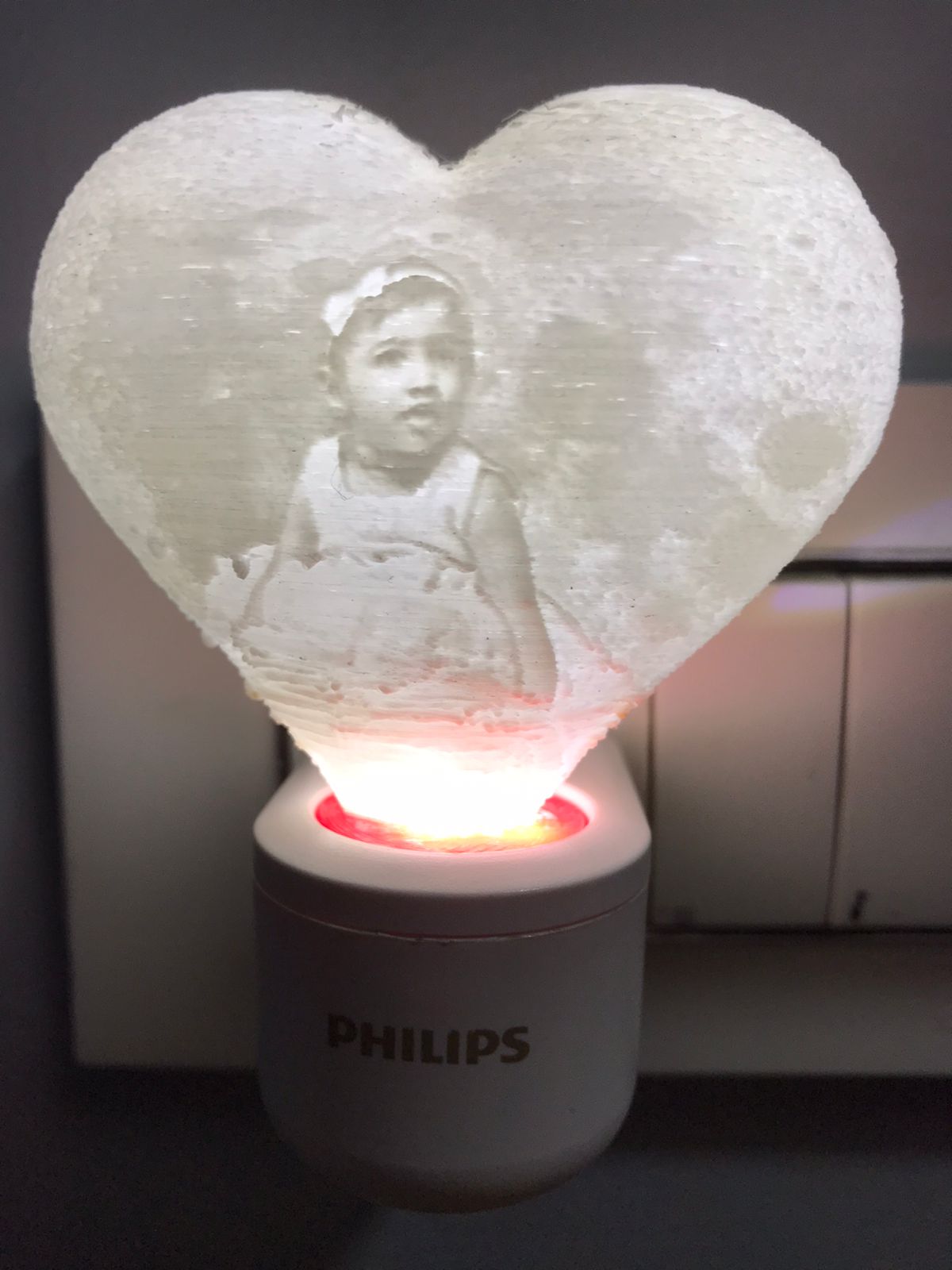 Personalized Heart Socket Night Lamp