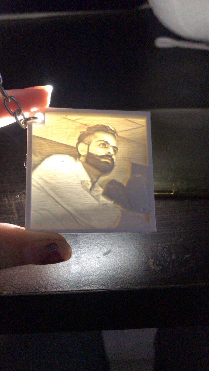 LITHOPHANE KEYCHAIN - 3D Galaxy