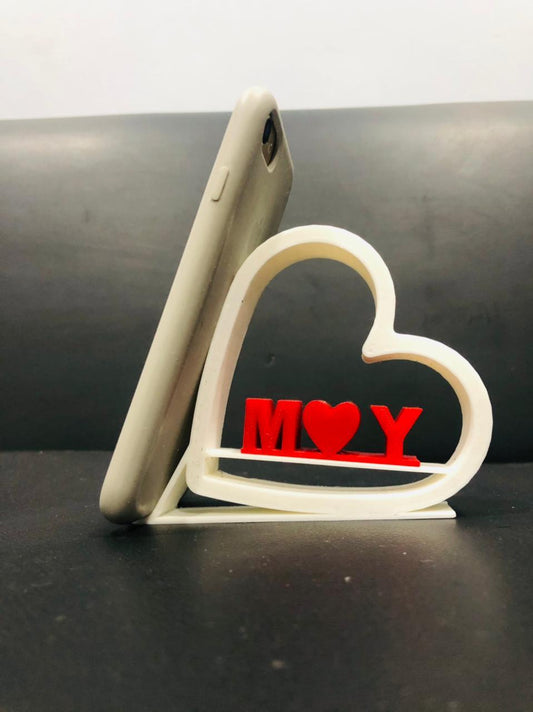 Heart + Name Mobile Stand - 3D Galaxy