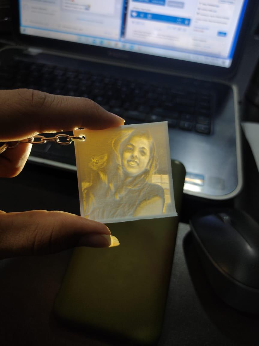 LITHOPHANE KEYCHAIN - 3D Galaxy