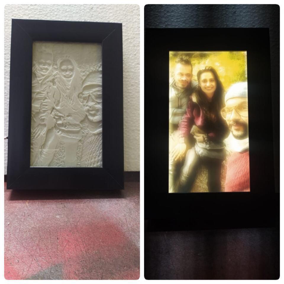 LITHOPHANE COLOURFULL FRAME - 3D Galaxy