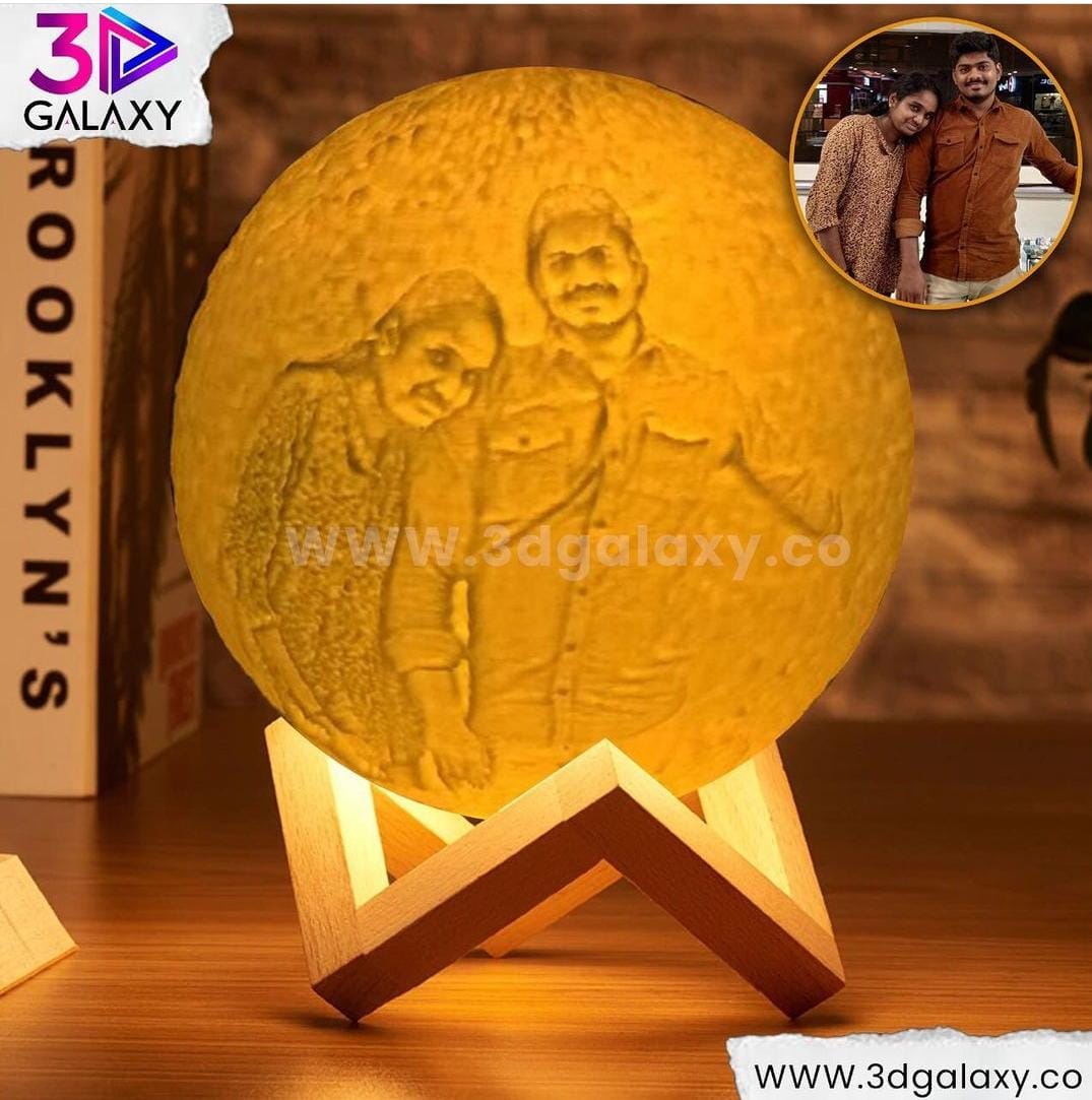 Best Aniversary Gifts For wife - Personalised Single Color Light 3D Moon