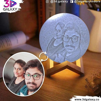 Best Aniversary Gifts For wife - Personalised Single Color Light 3D Moon