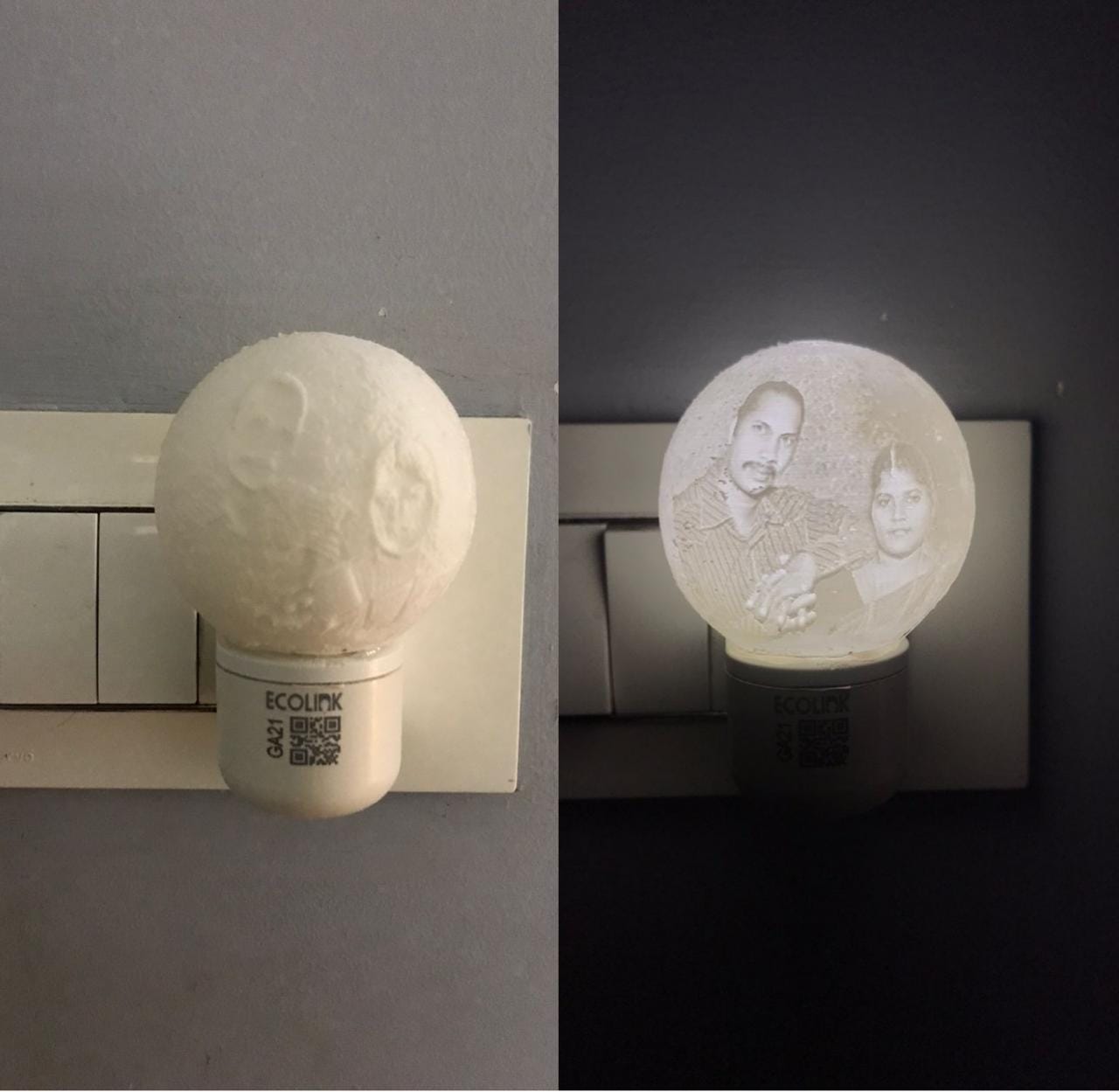 Personalized 3D Moon Socket Night Lamp