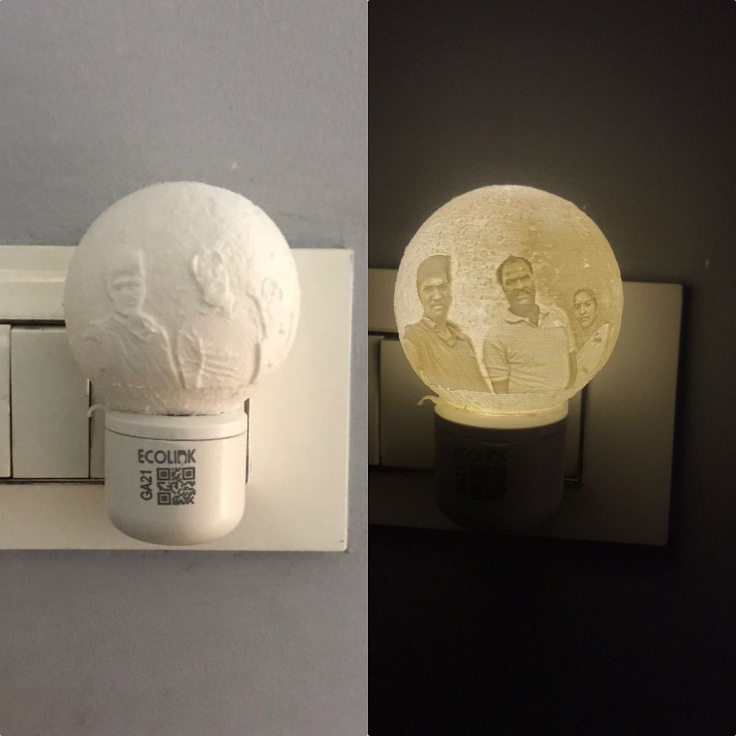 Personalized 3D Moon Socket Night Lamp