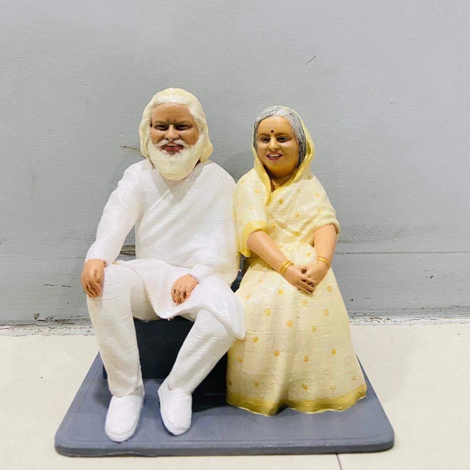 Personalised Couple Full body 3D Miniature - Best Anniversary Gift For Husband