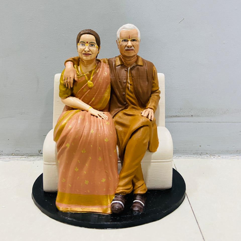 Personalised Couple Full body 3D Miniature - Best Anniversary Gift For Husband