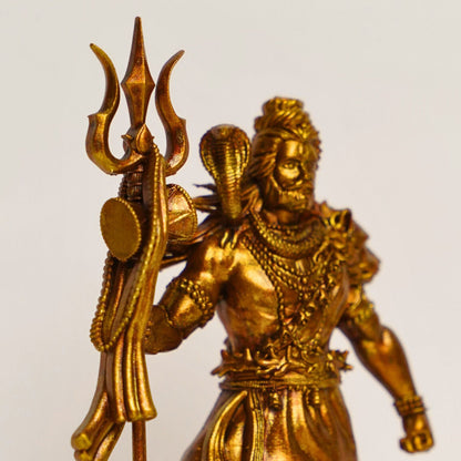 Shiva-The Protector Antique Gold