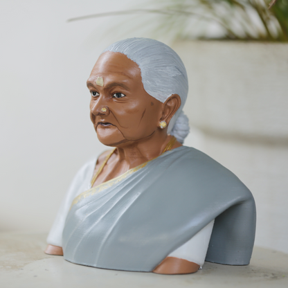 3d Miniature Single Half Bust  - Best Gift For Grand Maa