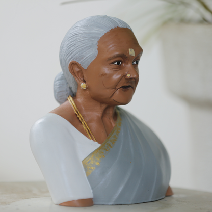 3d Miniature Single Half Bust  - Best Gift For Grand Maa