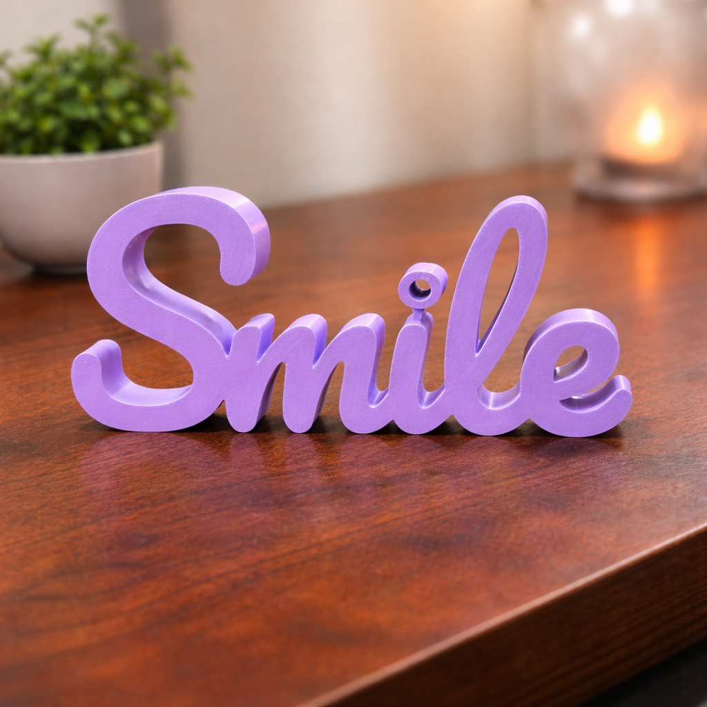 Smile Inspirational Decorative Tabletop Word Sign