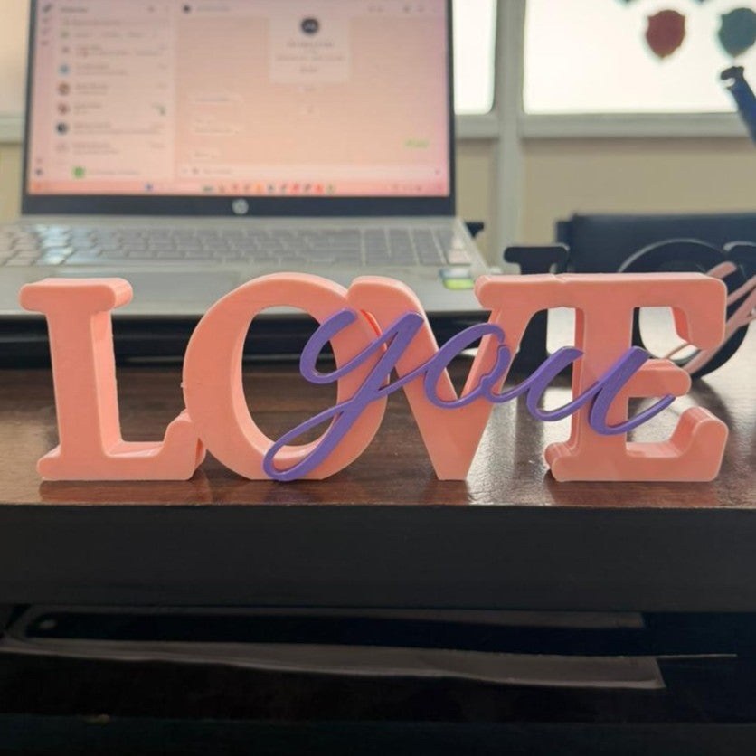 Love You Decorative Tabletop Word Sign
