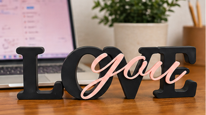 Love You Decorative Tabletop Word Sign