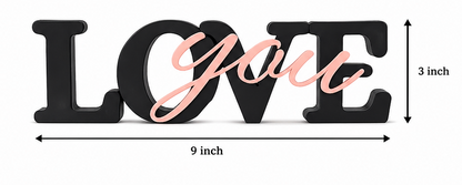 Love You Decorative Tabletop Word Sign