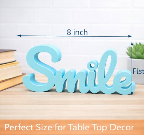 Smile Inspirational Decorative Tabletop Word Sign