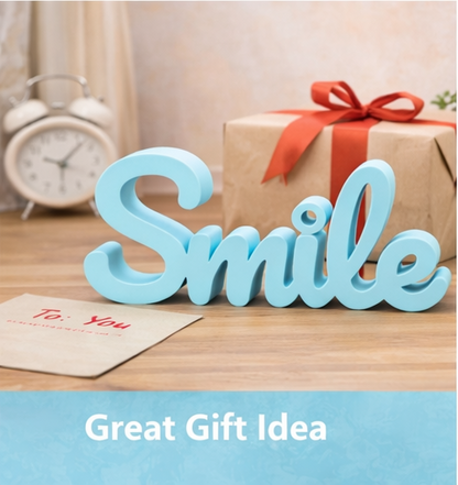 Smile Inspirational Decorative Tabletop Word Sign