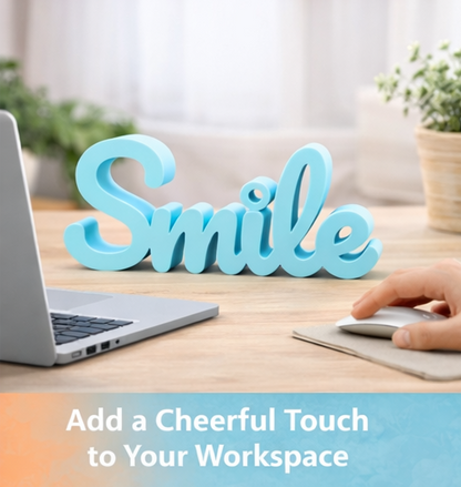Smile Inspirational Decorative Tabletop Word Sign