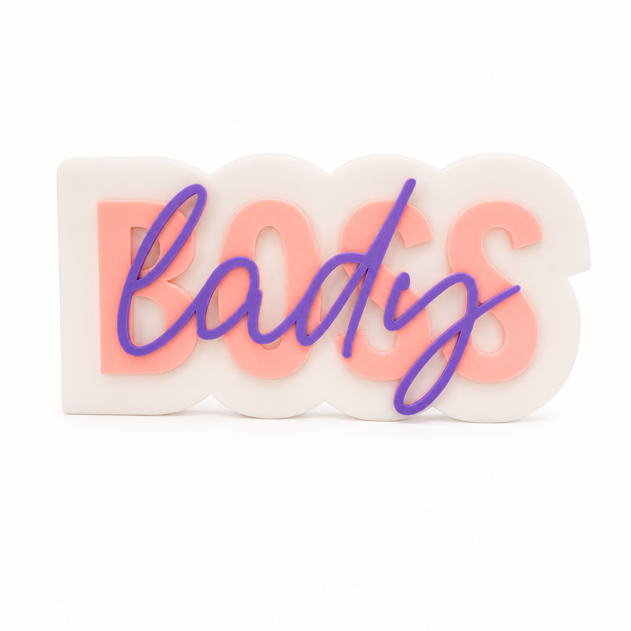 “BOSS lady” Desk Name Plate – 3D Printed Office Decor