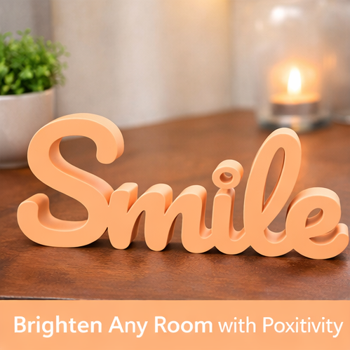 Smile Inspirational Decorative Tabletop Word Sign