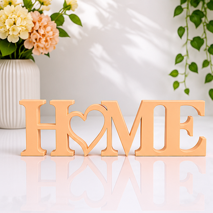 Home Decorative Tabletop Sign – Heart-Shaped Home Shelf Accent