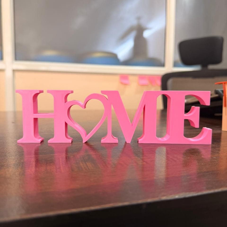 Home Decorative Tabletop Sign – Heart-Shaped Home Shelf Accent