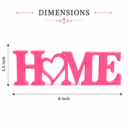 Home Decorative Tabletop Sign – Heart-Shaped Home Shelf Accent