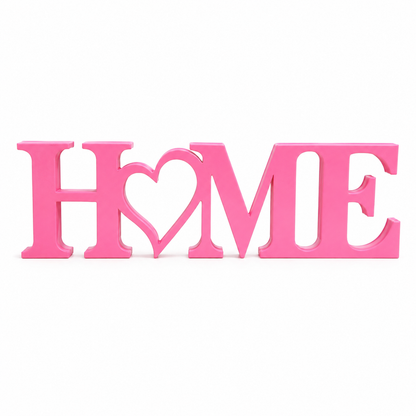 Home Decorative Tabletop Sign – Heart-Shaped Home Shelf Accent