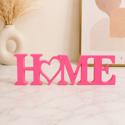 Home Decorative Tabletop Sign – Heart-Shaped Home Shelf Accent
