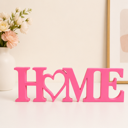 Home Decorative Tabletop Sign – Heart-Shaped Home Shelf Accent