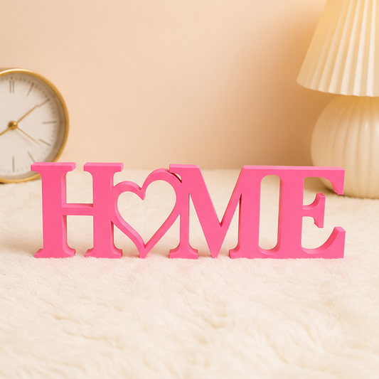 Home Decorative Tabletop Sign – Heart-Shaped Home Shelf Accent