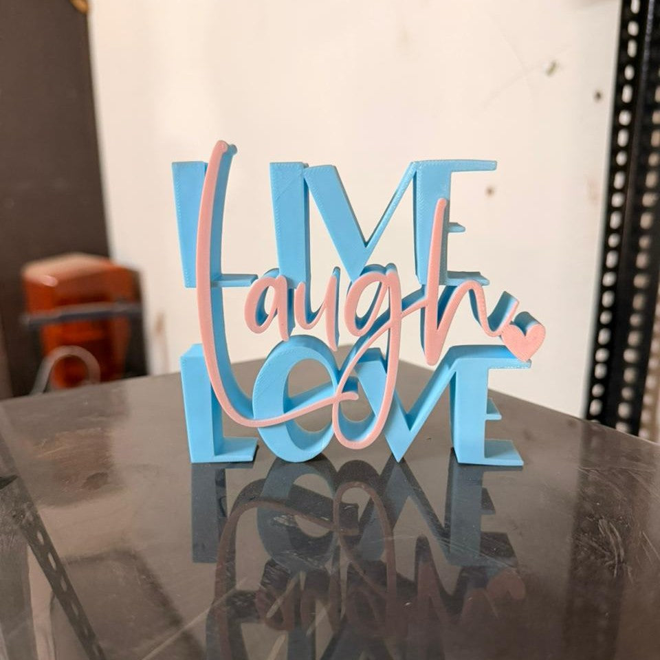 live Laugh Love Decorative Tabletop Word Sign